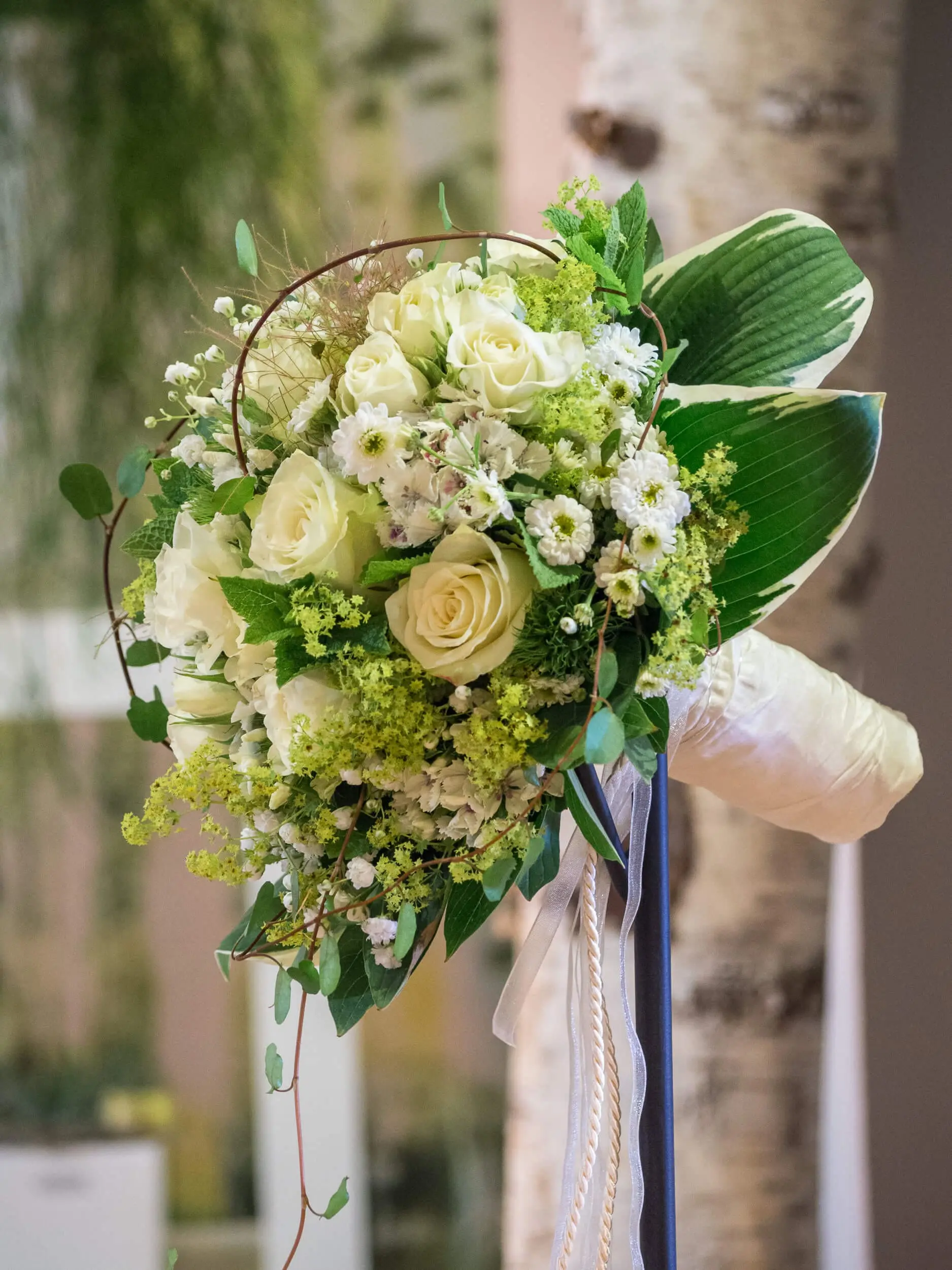 Hochzeitsblumen weiss-gruen Hochzeitsblumen weiß-grün